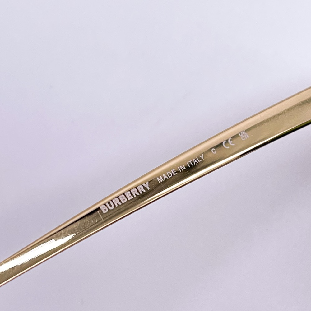 NEW BURBERRY BE3108 1017/71 AVIATOR SUNGLASSES BURBERRY B 3108 GREEN GOLD - Picture 14 of 15